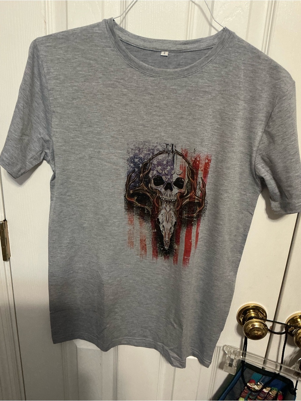 Cricut White Short-Sleeve Fishing Graphic Tee, hand pressed!